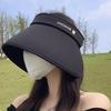 Foldable Lightweight Sun Visors Hat for Women with Adjustable Fit for Hiking and Gardening Ponytail Beach Hat