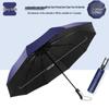 High-End Black Automatic Folding Umbrella with Sunshade and Customized Logo