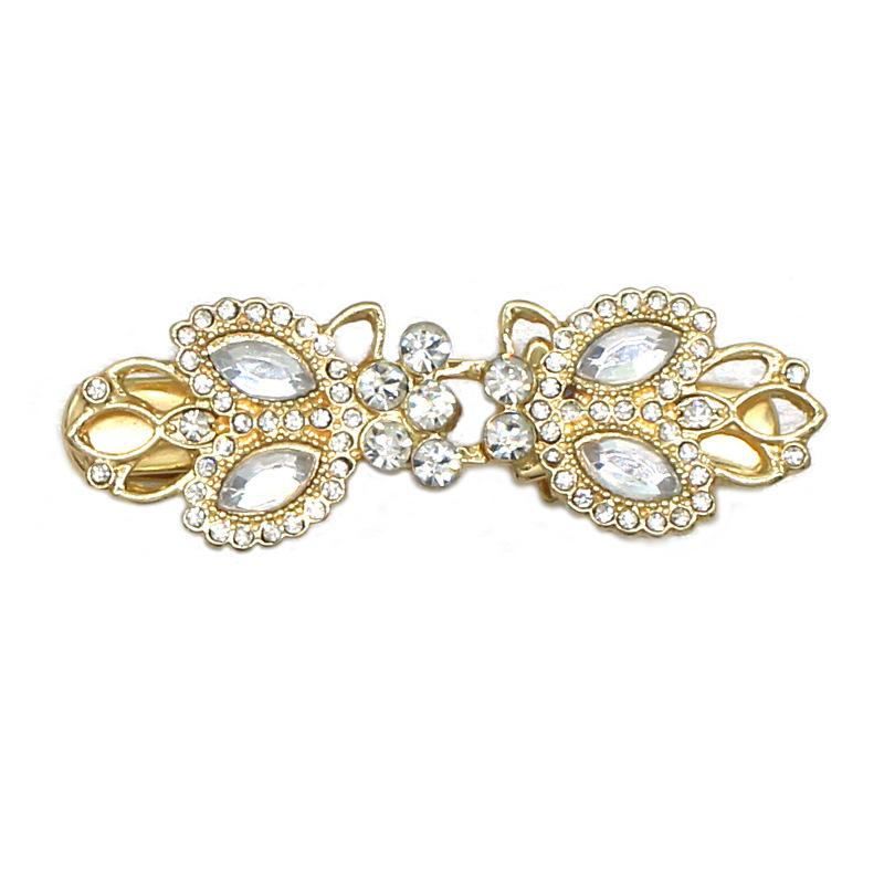 1PC Rhinestone Brooch for Cheongsam Fashion Rhinestone Collar Pin Elegant Modesty Clip Qipao Dress Clasp