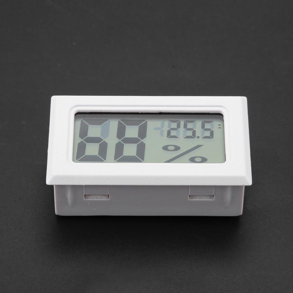 Embedded Digital Hygrometer Thermometer Humidity Temperature Monitor with Built In Probe Black