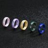 6mm Unisex Ceramic Wedding Band, Black White Green Blue Lavender Ring for Women & Men, Hypoallergenic, US Size 5-12