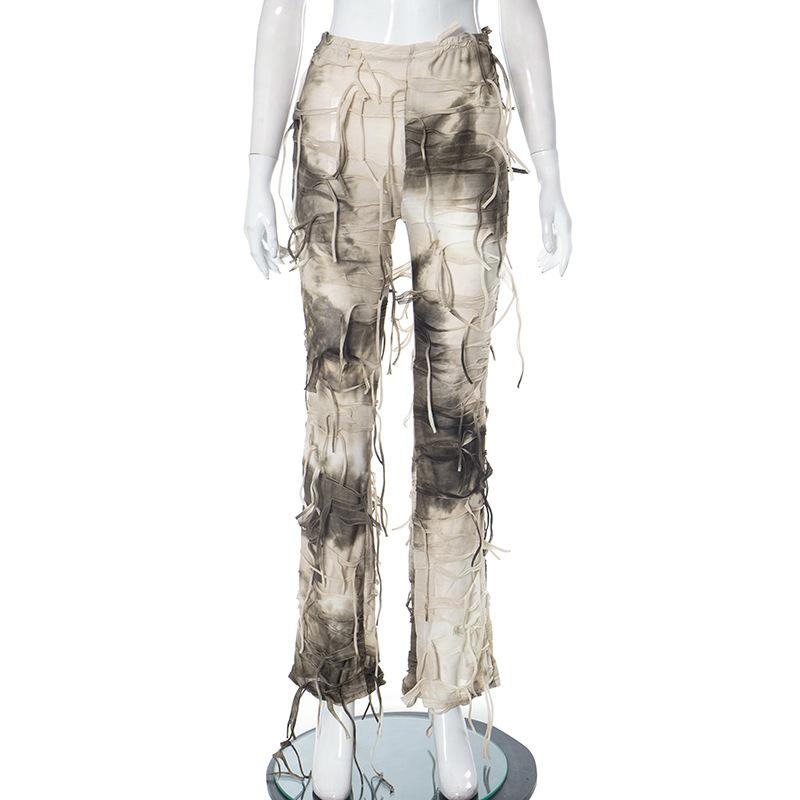 Frauen Hip Pop Kleidung Mode Streetwear Spleißen Quaste S Hosen frauen Casual Hosen