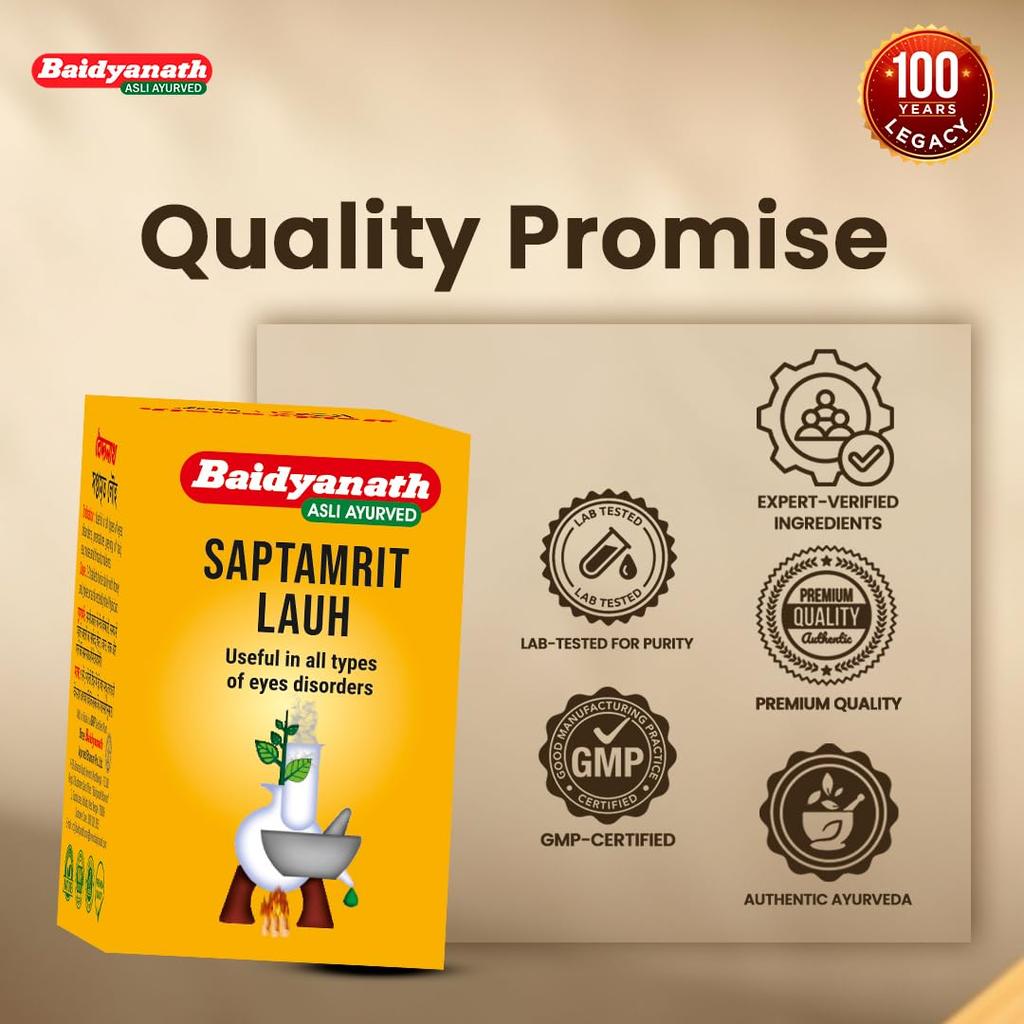 Baidyanath Saptamrit Lauh Ayurvedic Iron Tablets for Eye Care Hair Support Headache Relief