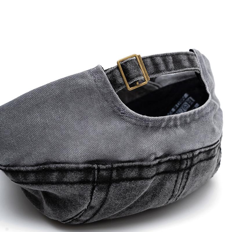 Men's Forward Hat Color Block British Vintage Beret Sun Hat Letter Embroidered Cap