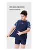 Boys' Two-Piece Swimsuit Set - 2025 Sun Protection Swimwear for Big Kids