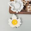 2Pcs Leaf Silicone Molds for Epoxy Resin Gypsum Decoration Silicones Candlestick Molds for Tealight Holder Jewelry Tray
