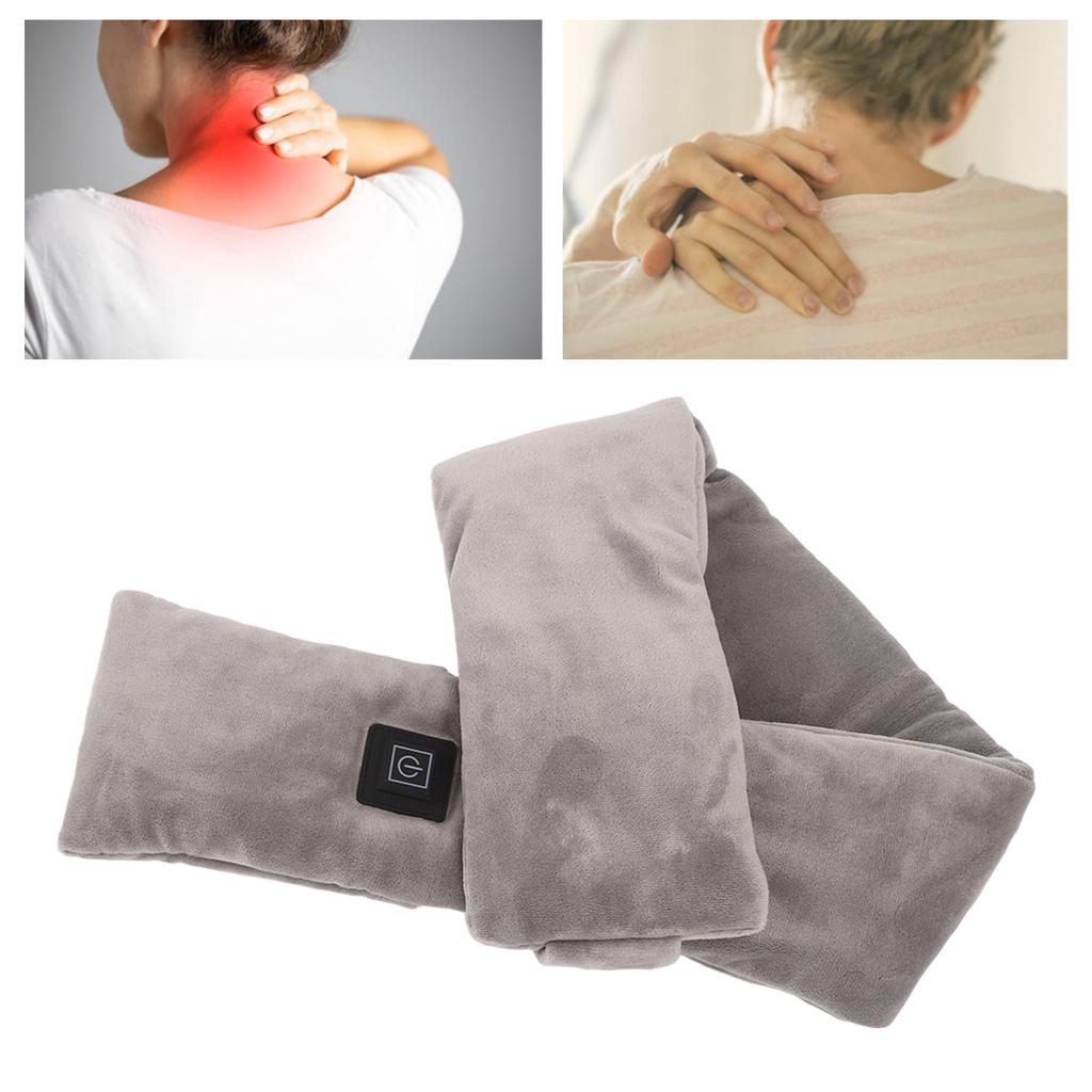 Neck Heating Pad Electric Heating Carbon Fiber Double Sided Gold Mink Heated Neck Wrap for Neck Protector