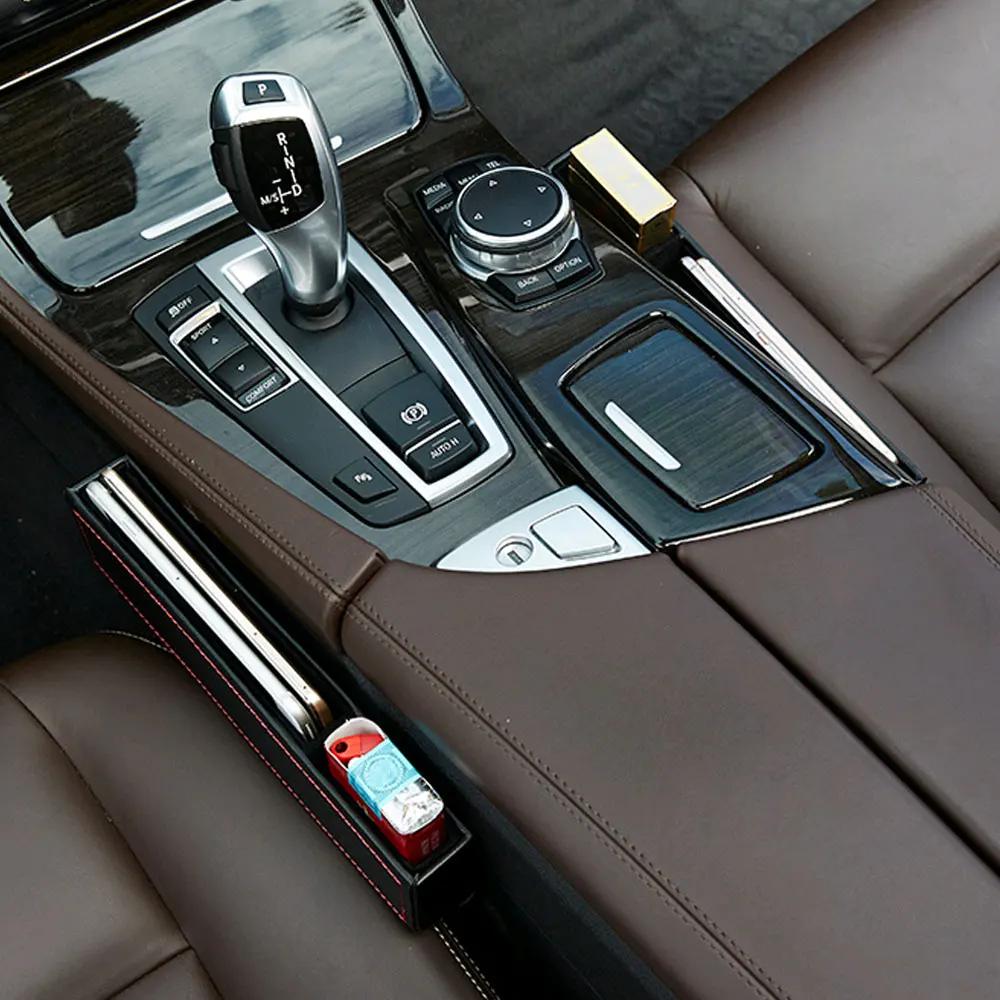 Universal Car Seat Crevice Storage Box Multi-Purpose Car Gap Filler Organizers Carrying Pocket Middle Side Content Phone Holder
