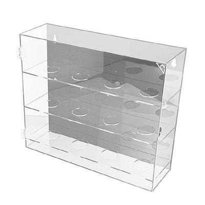 Space Saving Acrylic Sports Balls Display Stand Wall Mounted Clear Rack for 12 Slot Baseball Table Tennis Storage Box