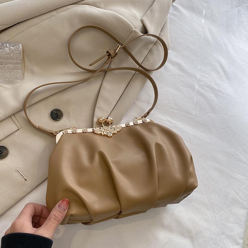 Fashion Cloud Handbag Tote 2026 Top Brand Women DesignerHandbags Evening Party Clip Clutch Small Shell Shoulder Crossbody Bag