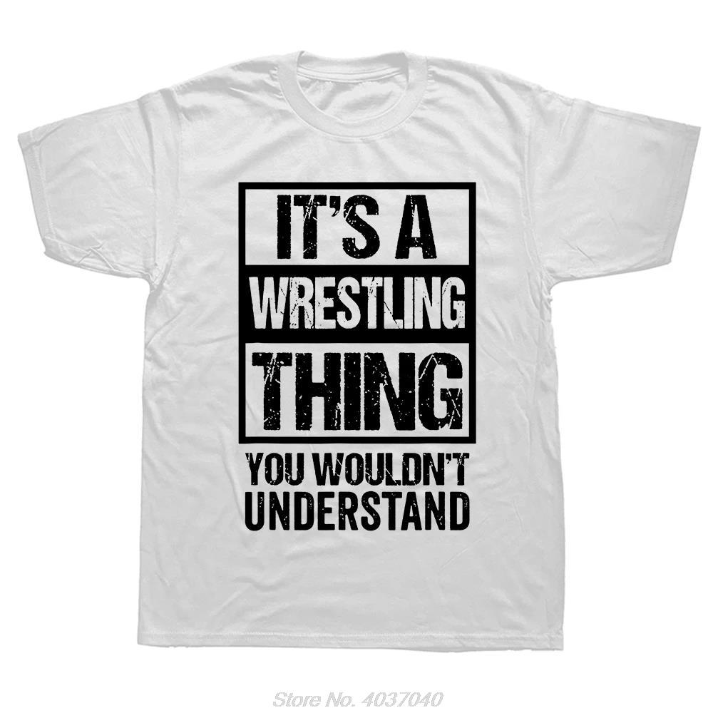 Vintage Wrestling Gift Classic Funny Gift T-Shirt Students Wrestler Cotton Holiday T Shirt Hip Hop Streetwear Summer Men Tshirt