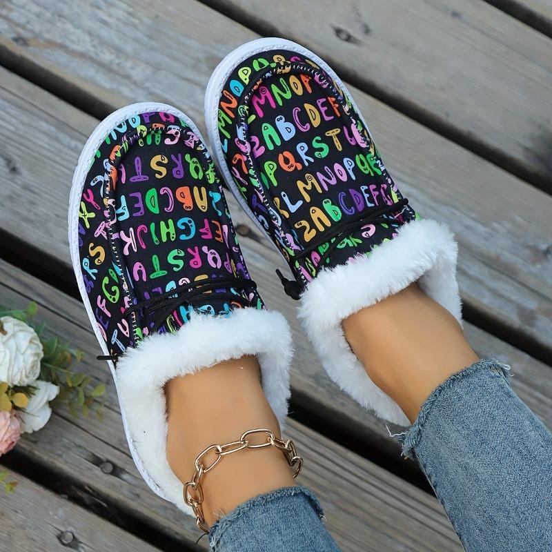 Cross-border Foreign Christmas Large-size Cotton Boots Autumn and Winter New Models Fleece Thickened Versatile Warm Flat Bottom Round Head Simple