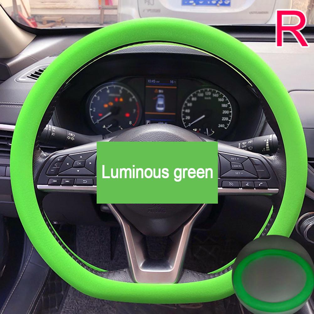 Universal Car Silicone Steering Wheel Elastic Glove Cover Texture Soft Multi Color Auto Decoration DIY Covers Car Accessories