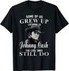 Algunos de Nosotros Crecimos Escuchando Johnny Tee Cash Outlaw Music Camiseta para Hombre 100% Algodón Camisetas Casuales Tops Holgados Tallas S3XL