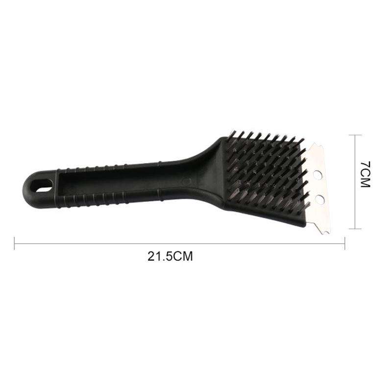 Stainless Steel Barbecue Brush,Grill Cleaning Wire Brush with Scraper,Extra Strong BBQ Cleaner Accessories for Outdoor Camping