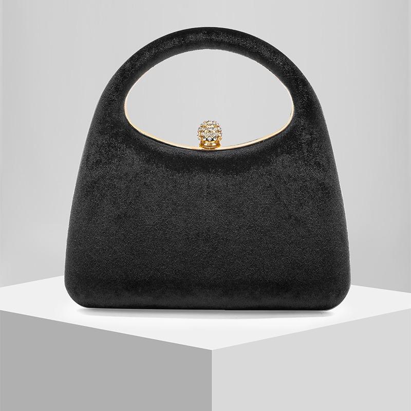 

Новая бархатная сумка для ужина со стразами, вечерняя сумка, клатч, сумка на цепочке, сумка для платья, свадебная сумка