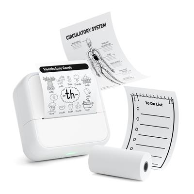 [Modell 2025] Mini-Thermodrucker, Smartphone-kompatibel, Etikettendrucker, Kompakt, Bluetooth-Verbindung, Android und iOS-kompatibel, USB-wiederaufladbar,