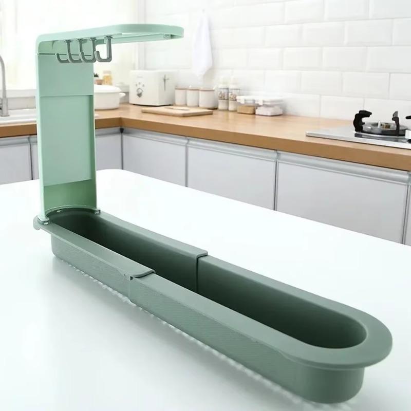 Sink Drain Rack Storage Basket Kitchen Gadgets Telescopic Sink Shelf Kitchen Accessories Tool Sinks Organizer Soap Sponge Holder