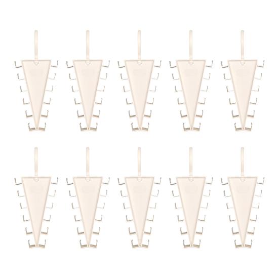Double-Sided Clothes Hanger, with 12 Hooks Open Hook Design, V-Shape Vertical Easy Access Organizer, for Shirts Hats Belts Scarves