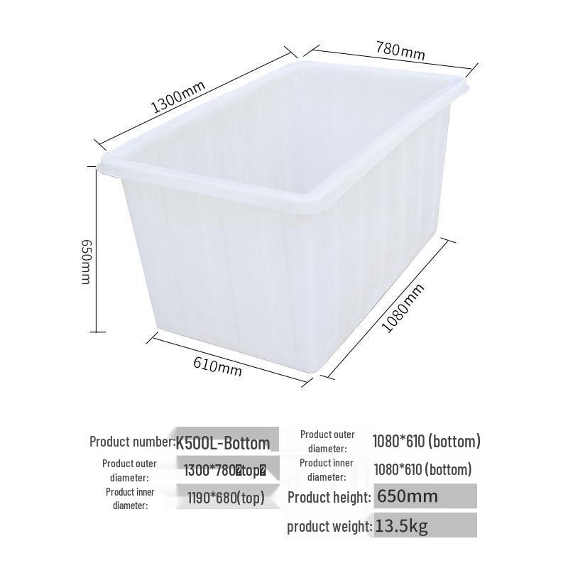 Rectangular Thickened Plastic Water Tank for Aquaculture and Fish Farming