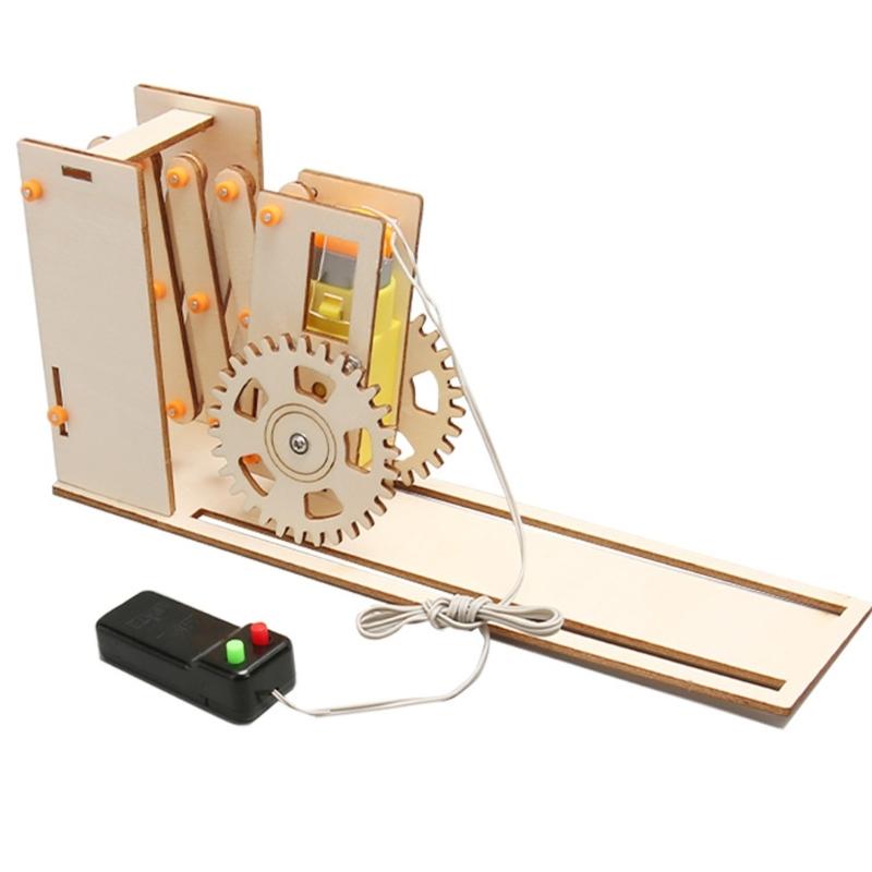 DIY Science Gismo Wooden Folding Security Gate Physics Experiment Teaching Equipments Kits STEM Toy Kids Learning Toy