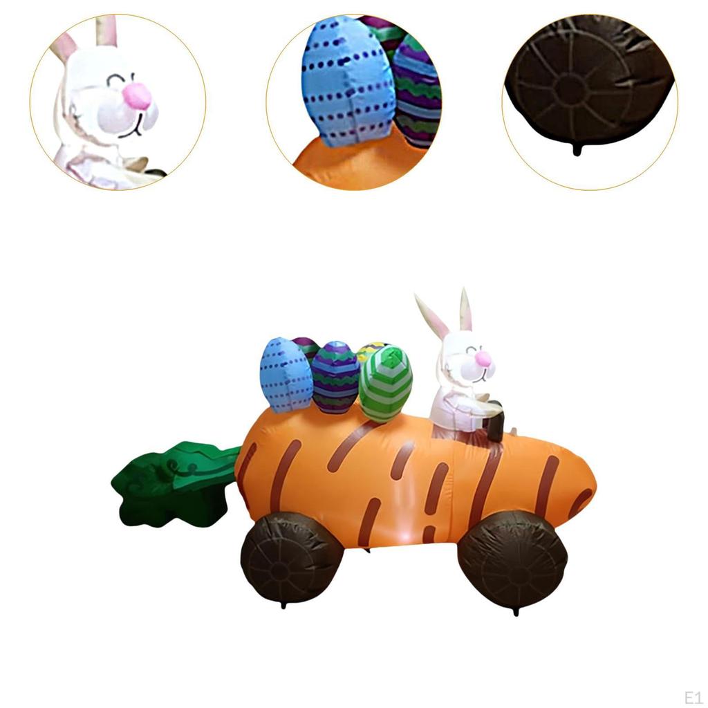 180cm nafukovací hračka velikonočního zajíčka pro potřeby zahradní party na nádvoří
