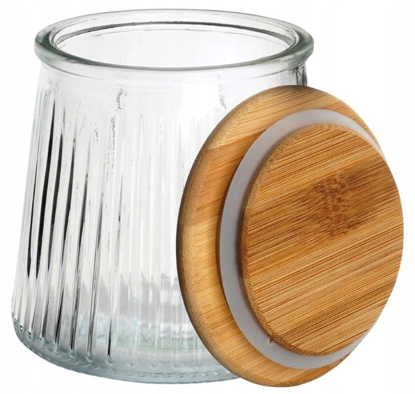 Glass Jar for Loose Products with Bamboo Lid and Seal