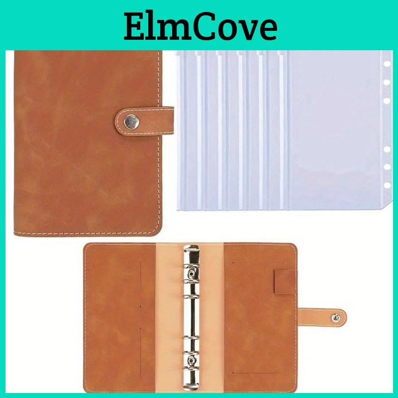 Binder A6 Planner Notebook Budget Cover Pu Looseleaf Handbook 6 Holes Binder Diary Agenda Paper Cover Stationery