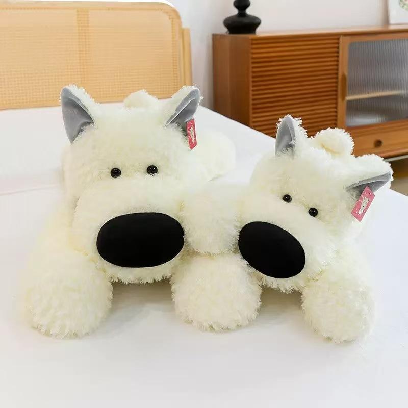 Cute Whale West Highland Doll Party Scarf Puppy Doll Sleeping Pillow Birthday Gift Plush Toy