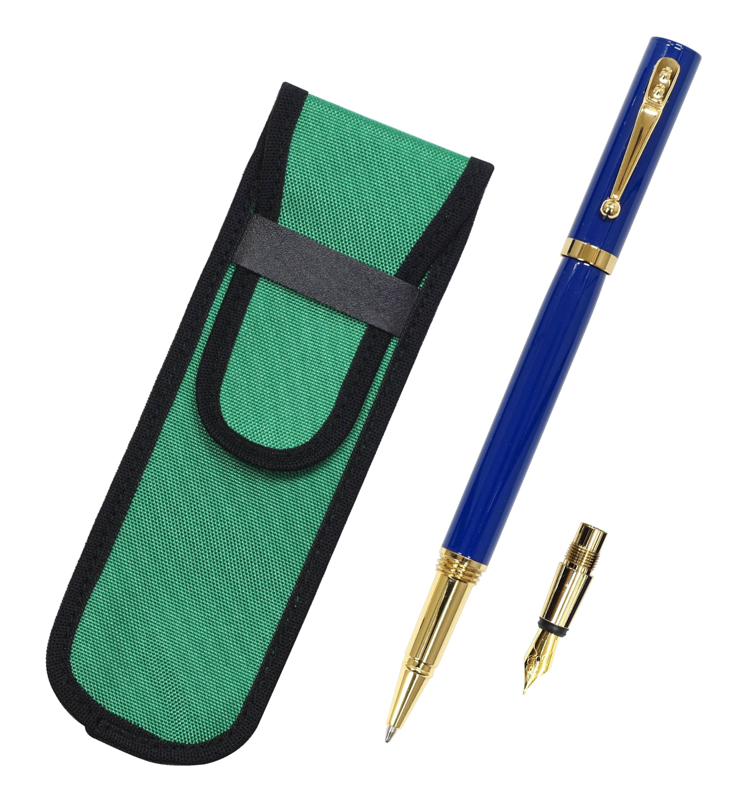 

Green cloth pen Exchange BP ZX fountain pen ink with blue set case, (individual structure) (T23-NK02G-ZX-L) синий
