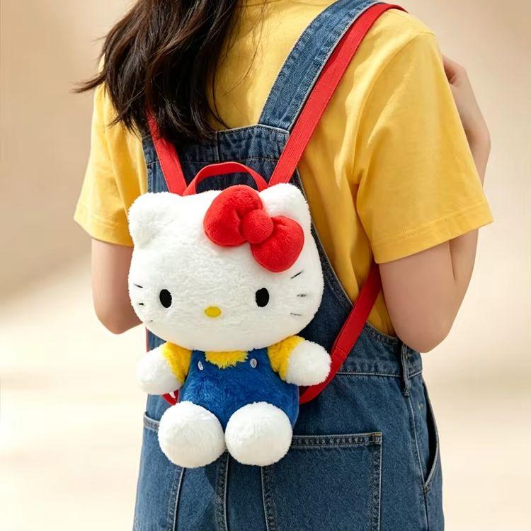 Echtes Anime Sanrio Hello Kitty Kawaii Plüschtier Tasche Plüsch Rucksack Weiche Plüsch Umhängetasche für Mädchen Kinder Geburtstagsgeschenk
