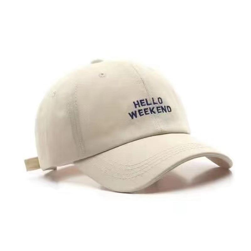 Кепка с утиным язычком, женская универсальная бейсбольная кепка с вышитыми буквами и изогнутым карнизом бежевый