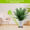Household Garden Wooden Moving Flowerpot Base Movable Plant Pot Trolley 4 Wheels Rolling Base Trays Plant Stand