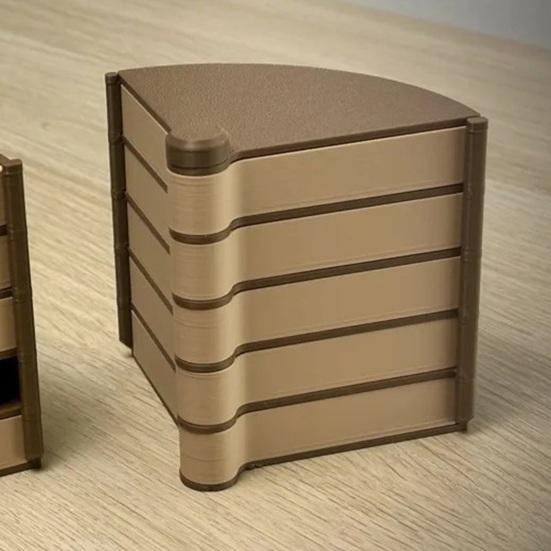 Rotating Modular Storage Tower Vertical Hardware Organizer 3D Printed Workshop Parts Organizer for Nuts Bolts Screws Washers