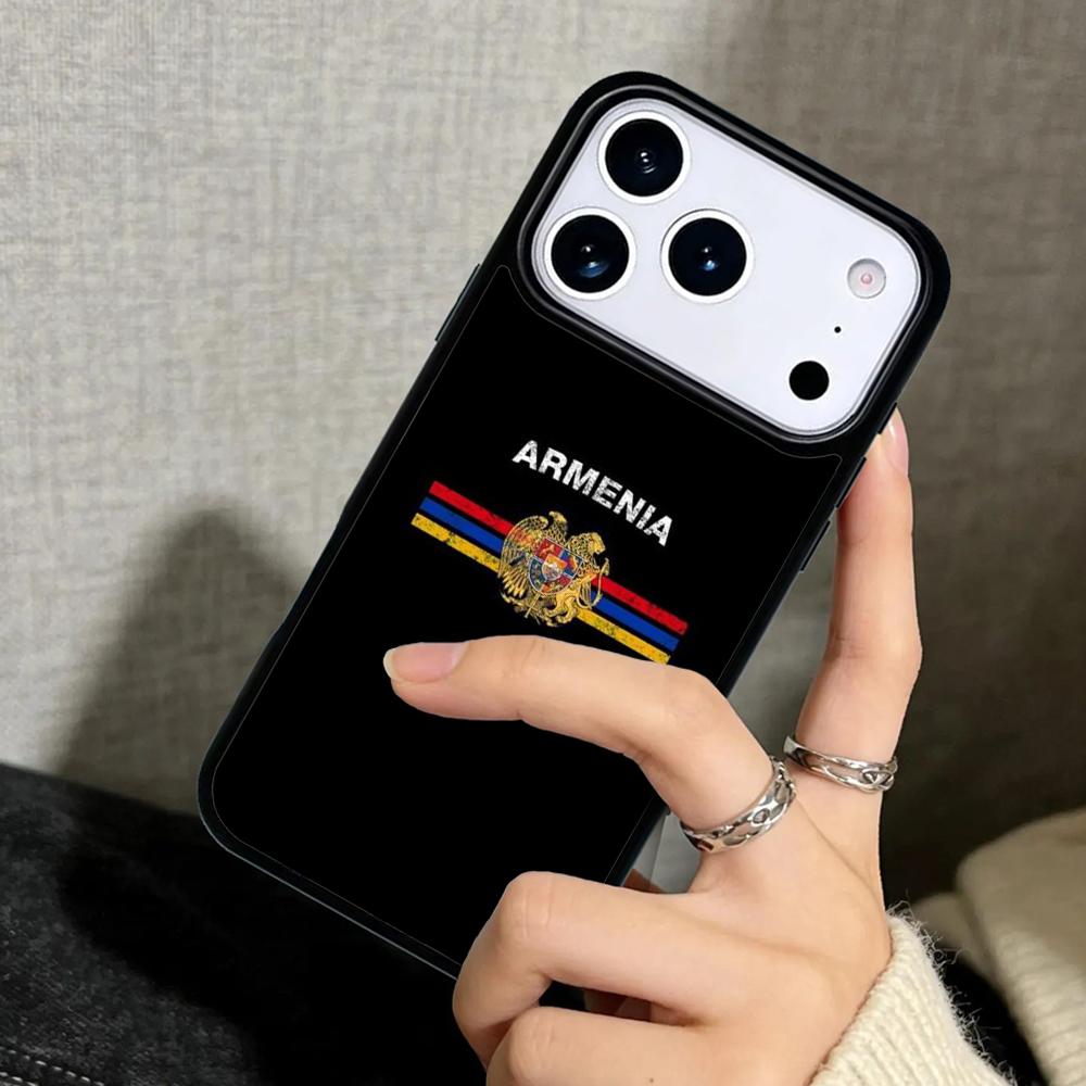 Capa Case for iPhone 17 Air 16 Pro Max 15 Plus 11 13 Mini 14 12 Back Phone Cover Armenia Armenians Flag soft