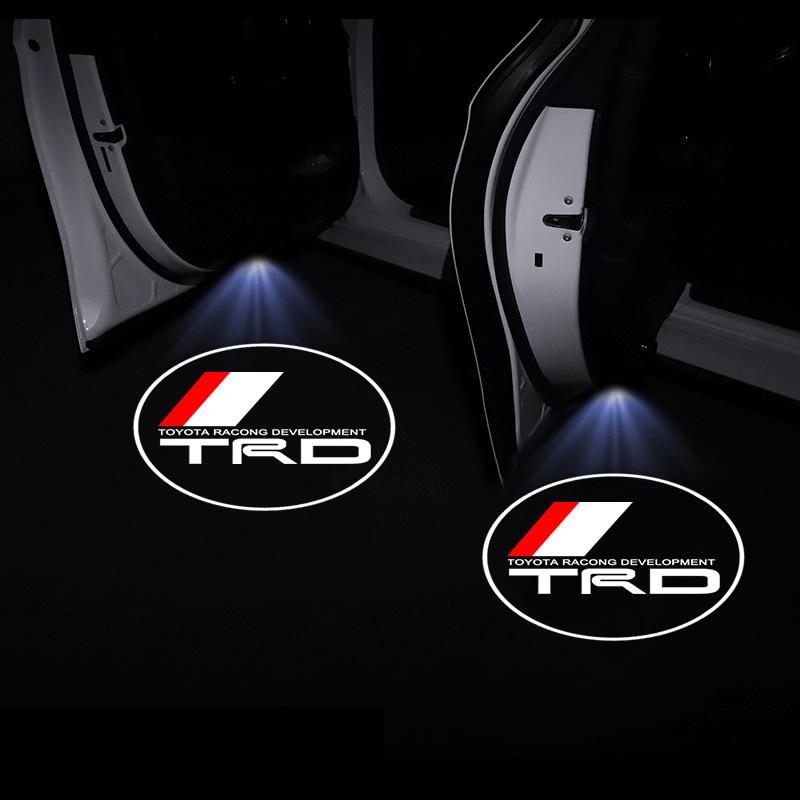1/2pcs LED Car Door Courtesy Light Projector Welcome Lamp Car Badge for Toyota TRD GR Chr Corolla Yaris Rav4 E150 E120 Land Cruiser 200