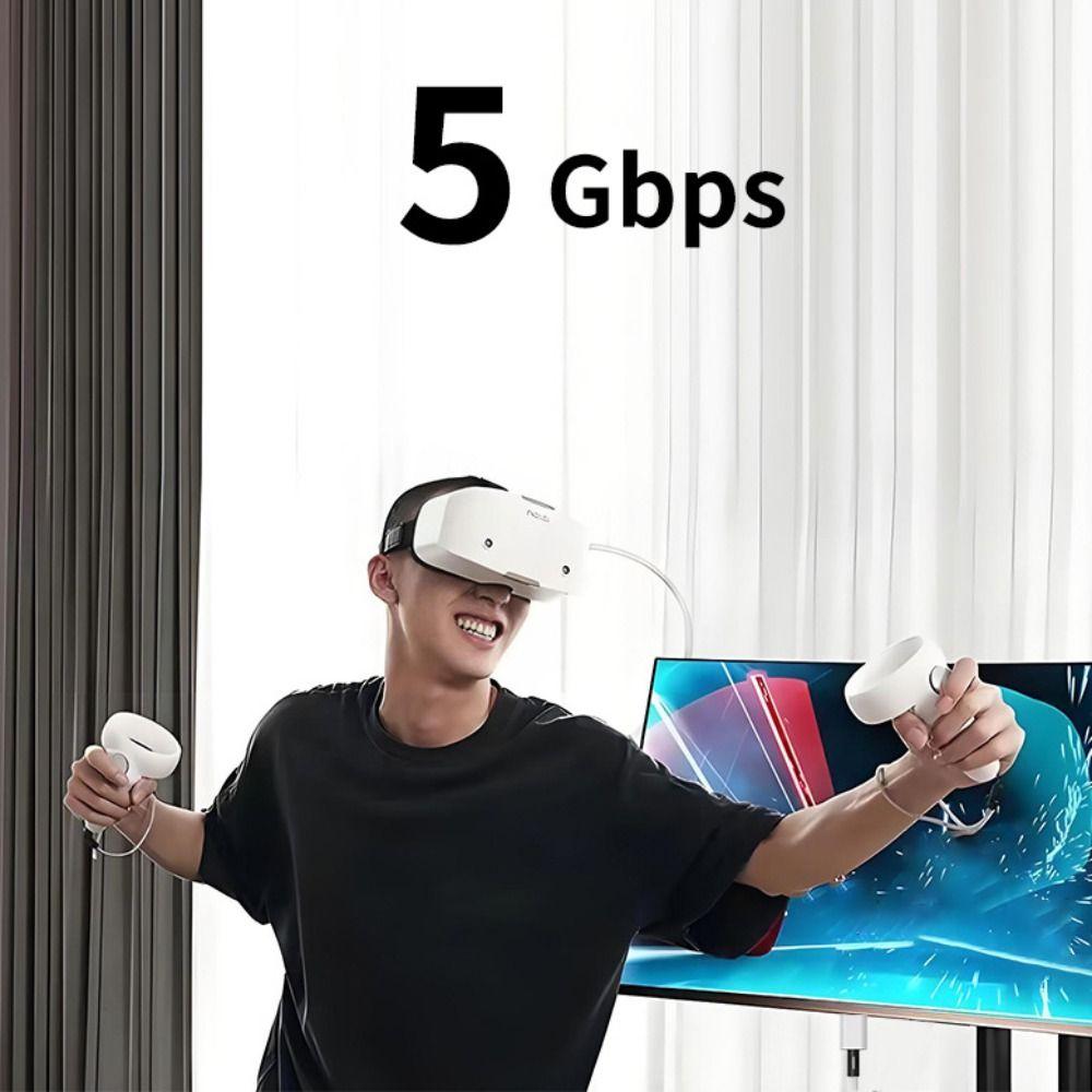 Charging While Playing Data Transfer Cable Charging Cable for Meta Quest 3/3S/Pico 4 Ultra