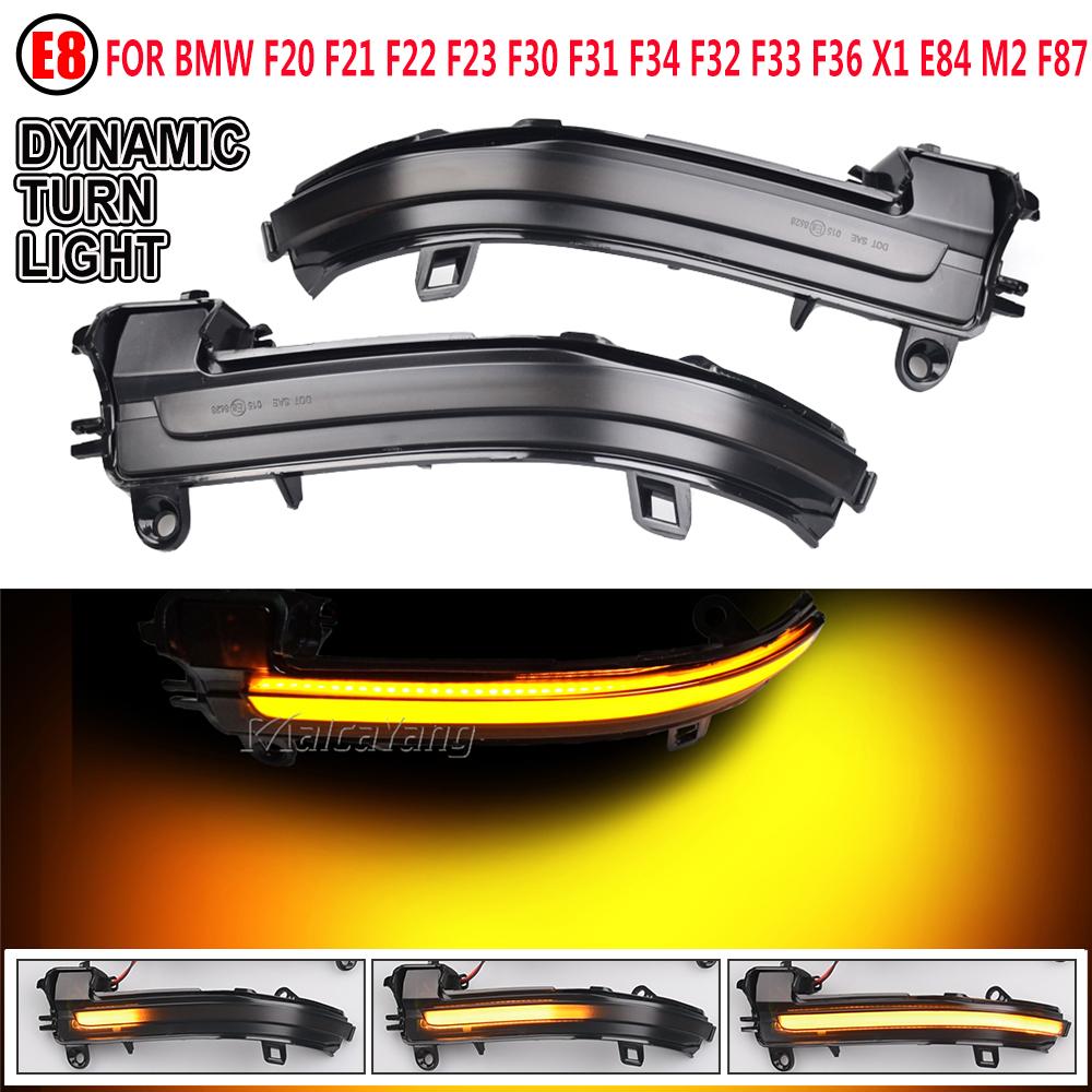 

Динамический указатель поворота на зеркале заднего вида, светодиодный сигнал поворота для BMW F20 F31 F36 F22, тонированный, с последовательным миганием, для BMW 1 2 3 4 серии