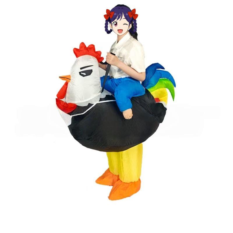 Colorful Rooster Inflatable Costume for Christmas & Halloween Performances