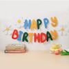 Colorful Felt Happy Birthday Banner Garland for Party Decorations and Photos