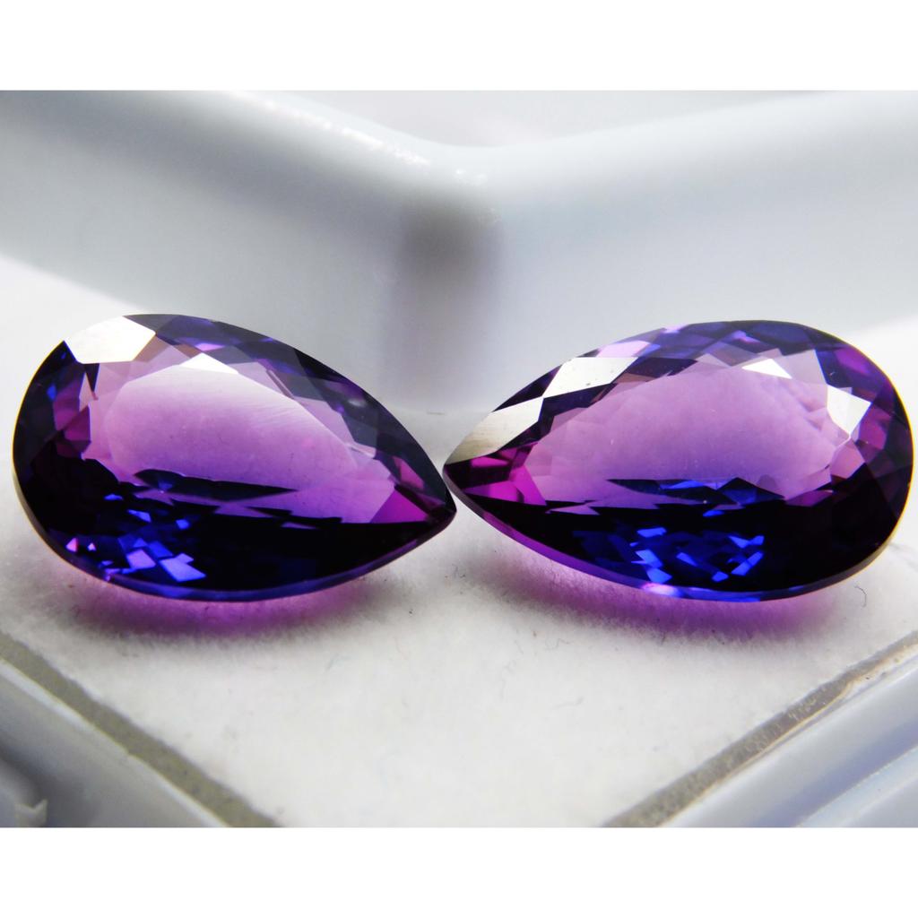 Natural Purple Tanzanite Loose Gemstone 15.85 Ct Pear Cut for Jewelry Making and Gem Collections