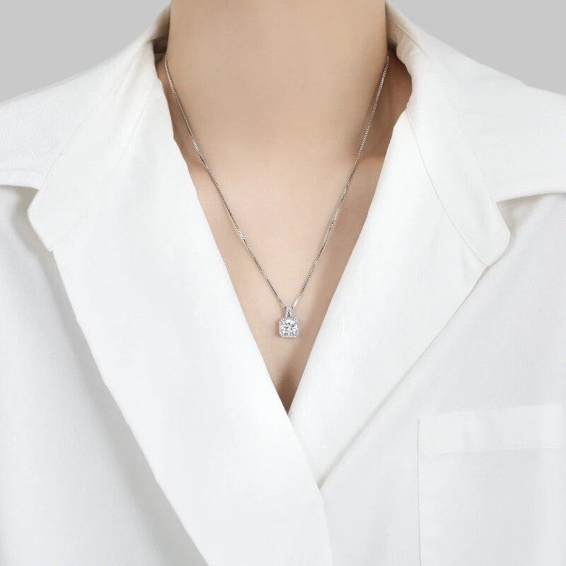 1 Pcs Luxury Cool Wind Silver Plated Copper Pendant With Stainless Steel Chain Combination Of Collarbone Necklace