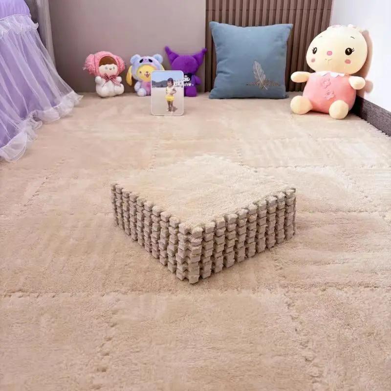 Soft Plush Children's Mat Babe Toys Eva Foam Puzzle Carpet Warm Children Play Mats Interlocking Rugs Infant Carpet 30*30*1.2CMcm