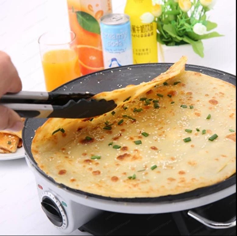 Electric Crepe Pan for Multigrain Dough - Household Commercial Jianbing Maker, Non-Stick Griddle for Spring Rolls