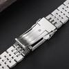 20mm 22mm pro Seiko Luxusní Pevný Nerezový Pásek pro Jubilee Zakřivený Konec Náramek pro Muže Nastavitelná Skládací Přezka Řemínky