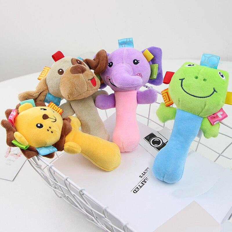 Newborn Baby Toys 0-12 Months Cartoon Animal Baby Plush Rattle Mobile Bell Toy Infant Toddler Early Educational Toys speelgoed
