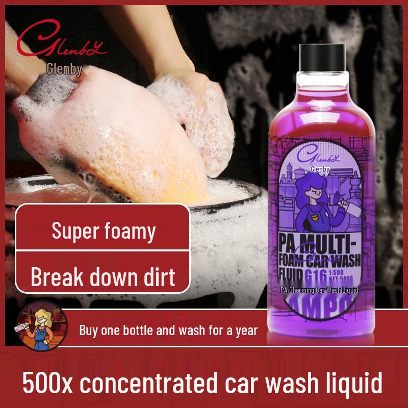 High-Foam Concentrated Car Wash Liquid - Manual Wash, Decontamination, Coating, Polishing, Cleaning, Water Wax, Pre-Wash Spot Remover.