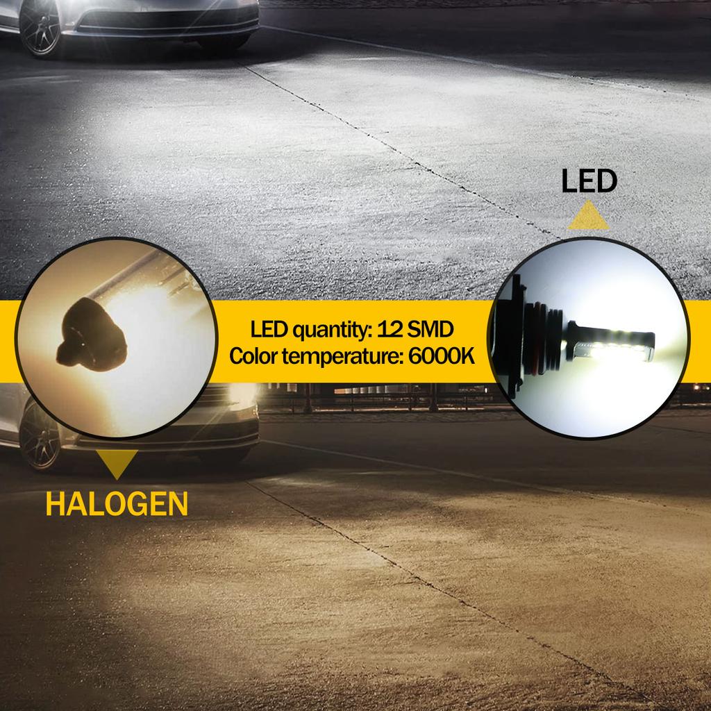 4Pcs LED Combo Headlight Bulb Kit Bright 9005 9006 High Low Beam Light Bulb Safe 6000K White HB3 HB4 Car LED Fog Light Bulb