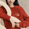 Fila Original Peony Pullover Simple Fashion Classic Retro Casual Versatile Comfortable Loose Round Neck Sweatshirt Unisex Sweatshirt Red F51U619203FRD
