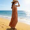 Women Casual Sleeveless Long Dress with Pockets Loose Fit Lightweight Summer Beach Dress Soft Fabric Comfortable Design